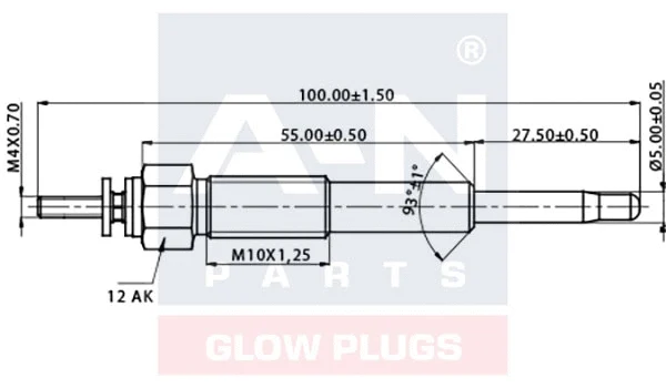 A-N095093 A-N PARTS Свеча накаливания (фото 1)