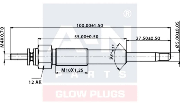 A-N095242 A-N PARTS Свеча накаливания (фото 1)