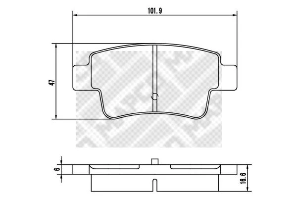 6882 MAPCO Комплект тормозных колодок, дисковый тормоз (фото 4)