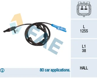 78235 FAE Датчик частоты вращения колеса -(ABS /АБС) (фото 1)