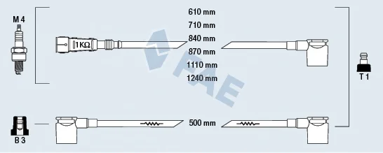 85040 FAE Высоковольтные провода (комплект проводов зажигания) (фото 1)