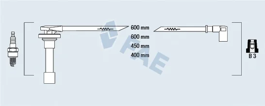 85800 FAE Высоковольтные провода (комплект проводов зажигания) (фото 1)