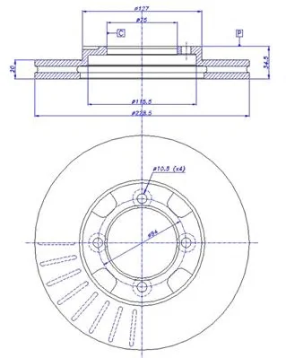 142.818 CAR Тормозной диск (фото 1)