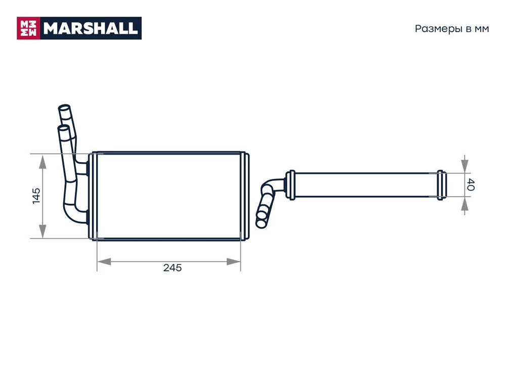 M4991110 MARSHALL Радиатор печки ford transit 06> (фото 3)