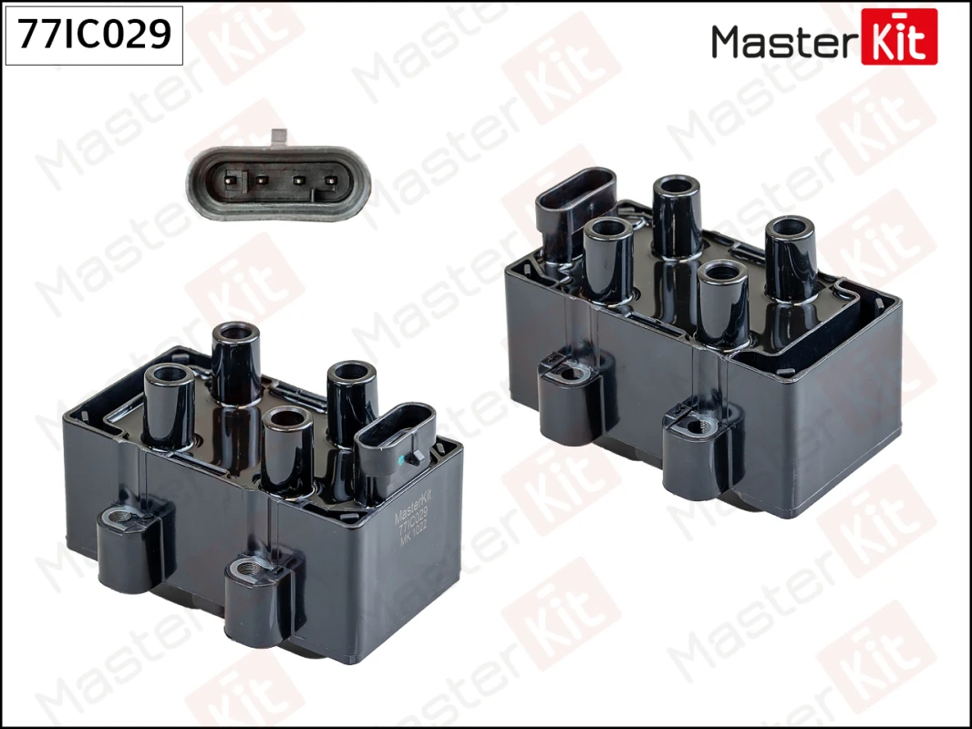 77IC029 MASTERKIT Катушка зажигания renault logan/megane/clio/kangoo 1.2-1.6 96> (фото 1)