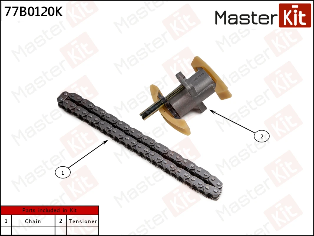 77B0120K MASTERKIT К-кт цепи грм audi a4/a6 2.0 01-05 (фото 1)