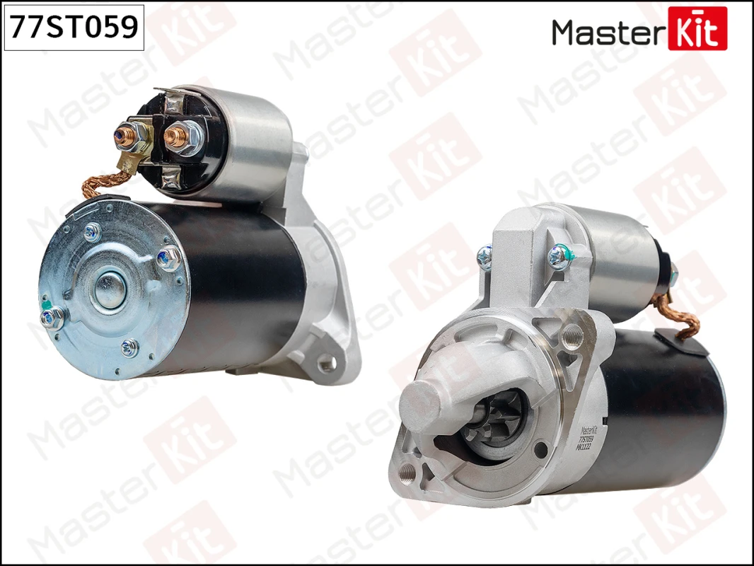 77ST059 MASTERKIT Стартер 0.9kw hyundai getz/elantra/accent, mitsubishi galant 1.3-2.0 91-05 at (фото 1)