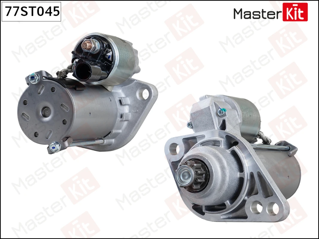 77ST045 MASTERKIT Стартер 1.1kw vw golf/passat/touran, skoda octavia 1.4-2.0tsi 04> (фото 1)