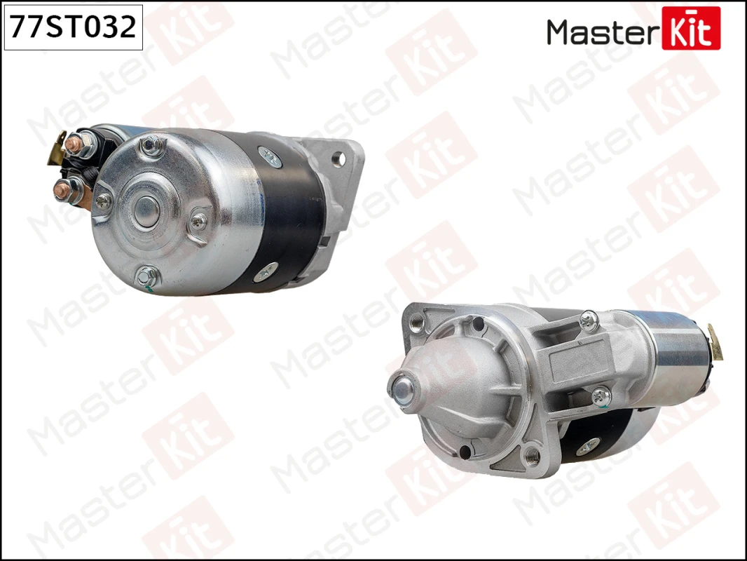 77ST032 MASTERKIT Стартер 0.9kw 12v hyundai accent 95-01/lantra/coupe 90>/sonata 88-93 1.3-2.0i (фото 1)