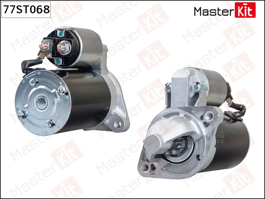 77ST068 MASTERKIT Стартер 0.9kw 12v hyundai accent 95-01/lantra/coupe 90>/sonata 88-93 1.3-2.0i (фото 1)