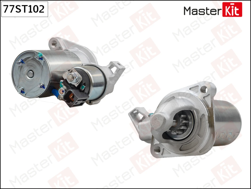 77ST102 MASTERKIT Стартер 12v 0.9kw 8t hyundai i30, kia soul 1.4/1.6 07> (фото 1)