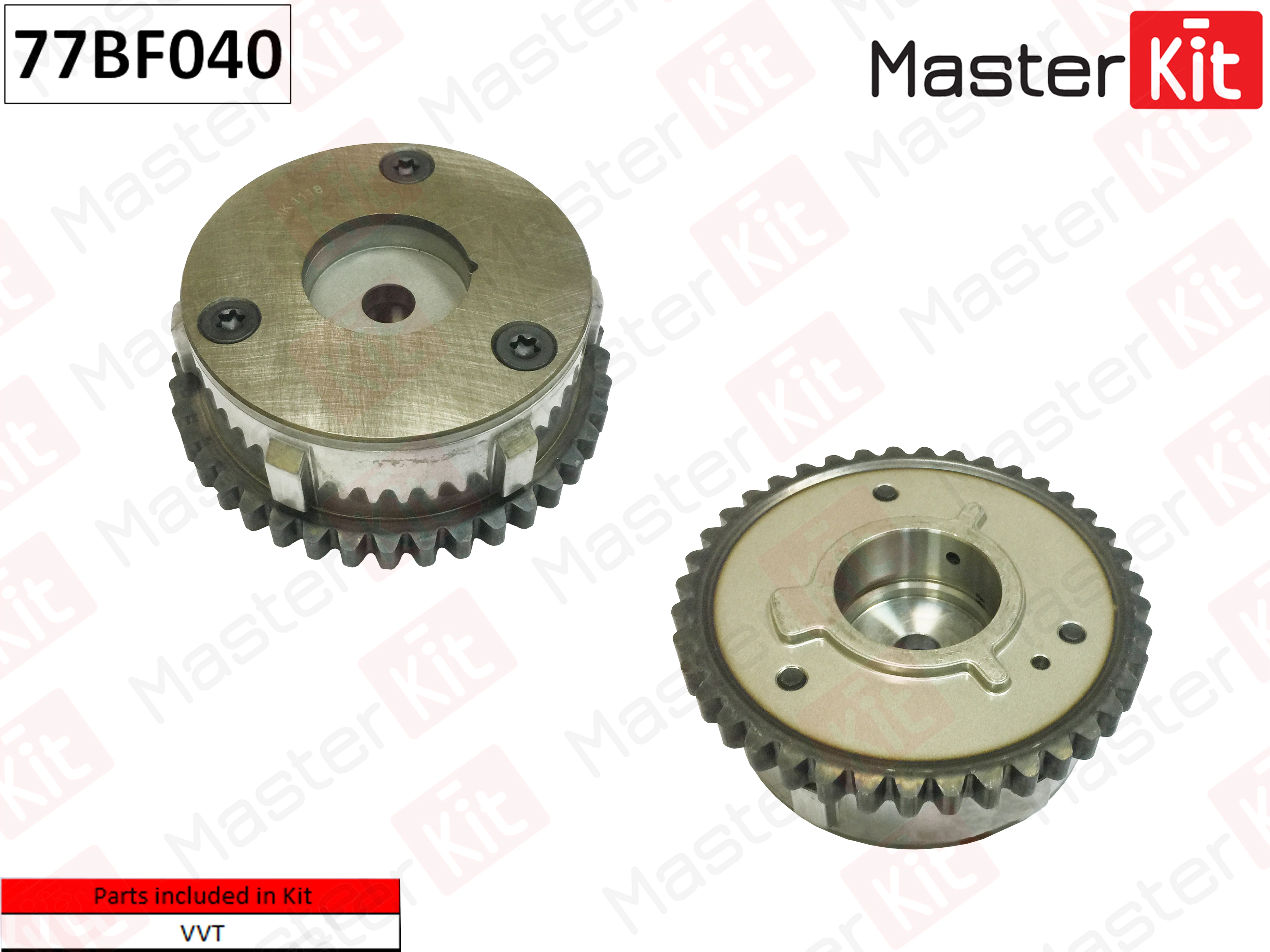 77BF040 MASTERKIT Шестерня распредвала с рег.фаз, вып. ford tnba/tnwa/r9da, jaguar, land rover 204pt (фото 1)