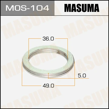 MOS-104 MASUMA Уплотнительное кольцо, труба выхлопного газа (фото 2)