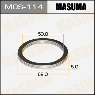 MOS-114 MASUMA Уплотнительное кольцо, труба выхлопного газа (фото 2)