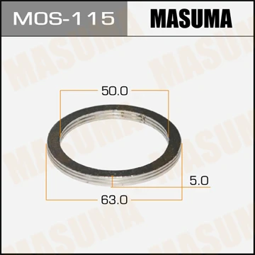 MOS-115 MASUMA Уплотнительное кольцо, труба выхлопного газа (фото 2)