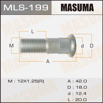 MLS-199 MASUMA Шпилька колеса (фото 2)