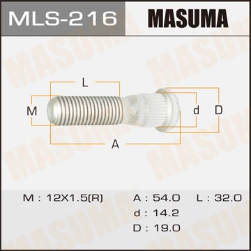 MLS-216 MASUMA Шпилька колеса (фото 2)