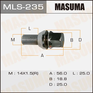 MLS-235 MASUMA Болт для крепления колеса (фото 2)