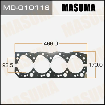 MD-01011S MASUMA Прокладка, головка цилиндра (фото 2)