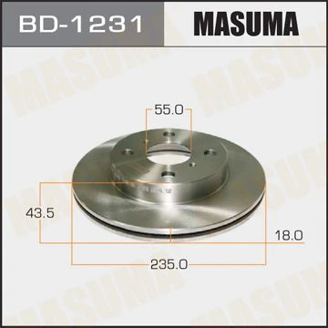 BD-1231 MASUMA Тормозной диск (фото 2)