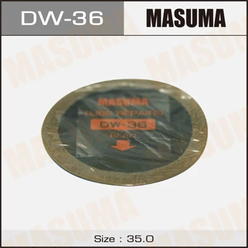 DW-36 MASUMA К-кт заплаток кордовых для ремонта шин 5шт. 1 слой корда, d35mm (фото 2)