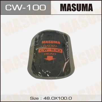CW-100 MASUMA К-кт заплаток кордовых 5 шт. 100х48mm 1 слой корда (фото 1)