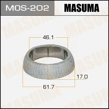 MOS-202 MASUMA Уплотнительное кольцо, труба выхлопного газа (фото 2)