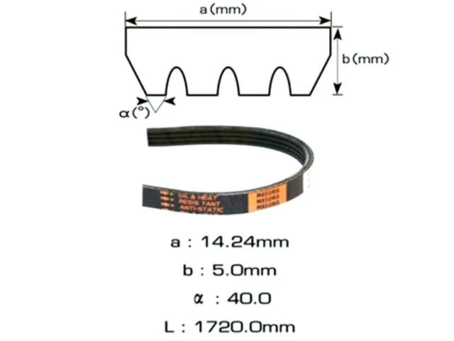 4PK-1720 MASUMA Поликлиновой ремень (фото 2)