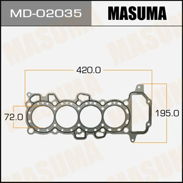 MD-02035 MASUMA Прокладка, головка цилиндра (фото 2)