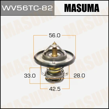 WV56TC-82 MASUMA Термостат, охлаждающая жидкость (фото 2)