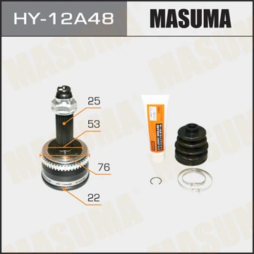 HY-12A48 MASUMA Шарнирный комплект, приводной вал (фото 2)