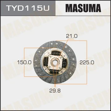 TYD115U MASUMA Диск сцепления (фото 2)