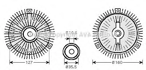 988101 AVA Вентилятор охлаждения радиатора (двигателя) (фото 1)