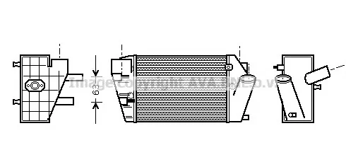 AI4187 AVA Интеркулер (радиатор интеркулера) (фото 1)
