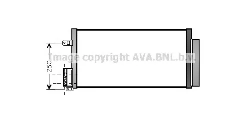 AL5116 AVA Радиатор кондиционера (фото 1)