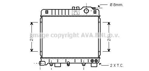 BW2161 AVA Радиатор охлаждения двигателя (фото 1)