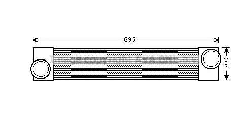 BW4346 AVA Интеркулер (радиатор интеркулера) (фото 1)