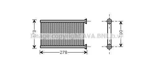 BW6342 AVA Радиатор отопителя салона (фото 1)