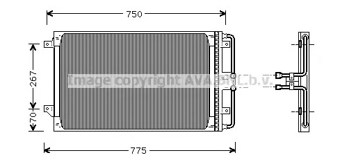 CR5021 AVA Радиатор кондиционера (фото 1)