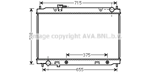 DN2396 AVA Радиатор охлаждения двигателя (фото 1)