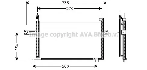 DN5175 AVA Радиатор кондиционера (фото 1)