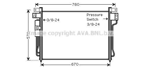 DN5299D AVA Радиатор кондиционера (фото 1)