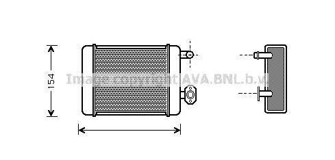 DN6071 AVA Радиатор отопителя салона (фото 1)