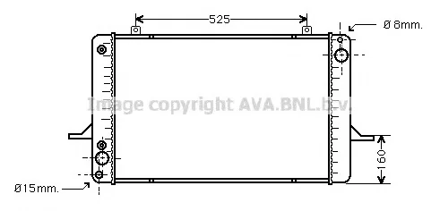 FD2034 AVA Радиатор охлаждения двигателя (фото 1)