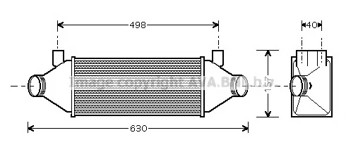 FD4314 AVA Интеркулер (радиатор интеркулера) (фото 1)
