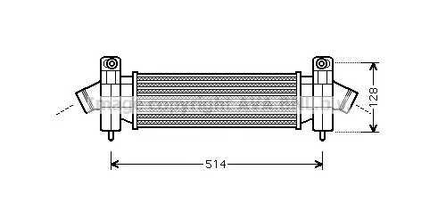 FD4341 AVA Интеркулер (радиатор интеркулера) (фото 1)