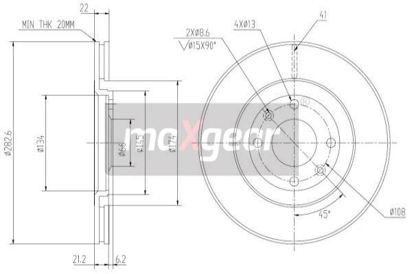 19-0979 MAXGEAR Тормозной диск (фото 4)