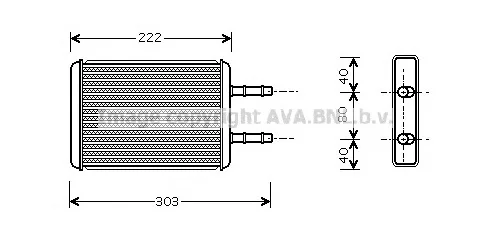 FD6355 AVA Радиатор отопителя салона (фото 1)