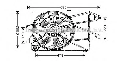 FD7527 AVA Вентилятор охлаждения радиатора (фото 1)