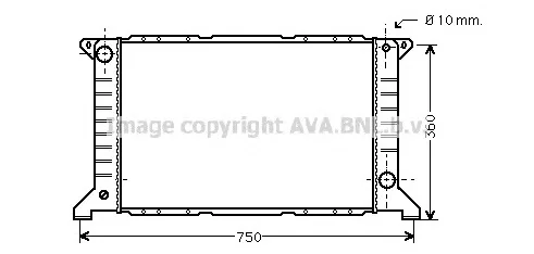 FDA2169 AVA Радиатор охлаждения двигателя (фото 1)